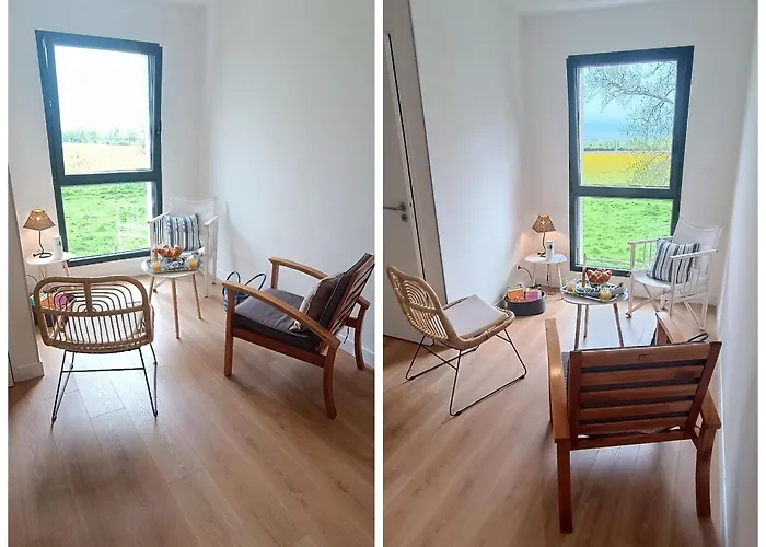 Casa de Férias Maison Neuve Proche Avec Parking Gratuit Et Privé à 5 Min Du Musée De La Batterie De Merville Gonneville-en-Auge